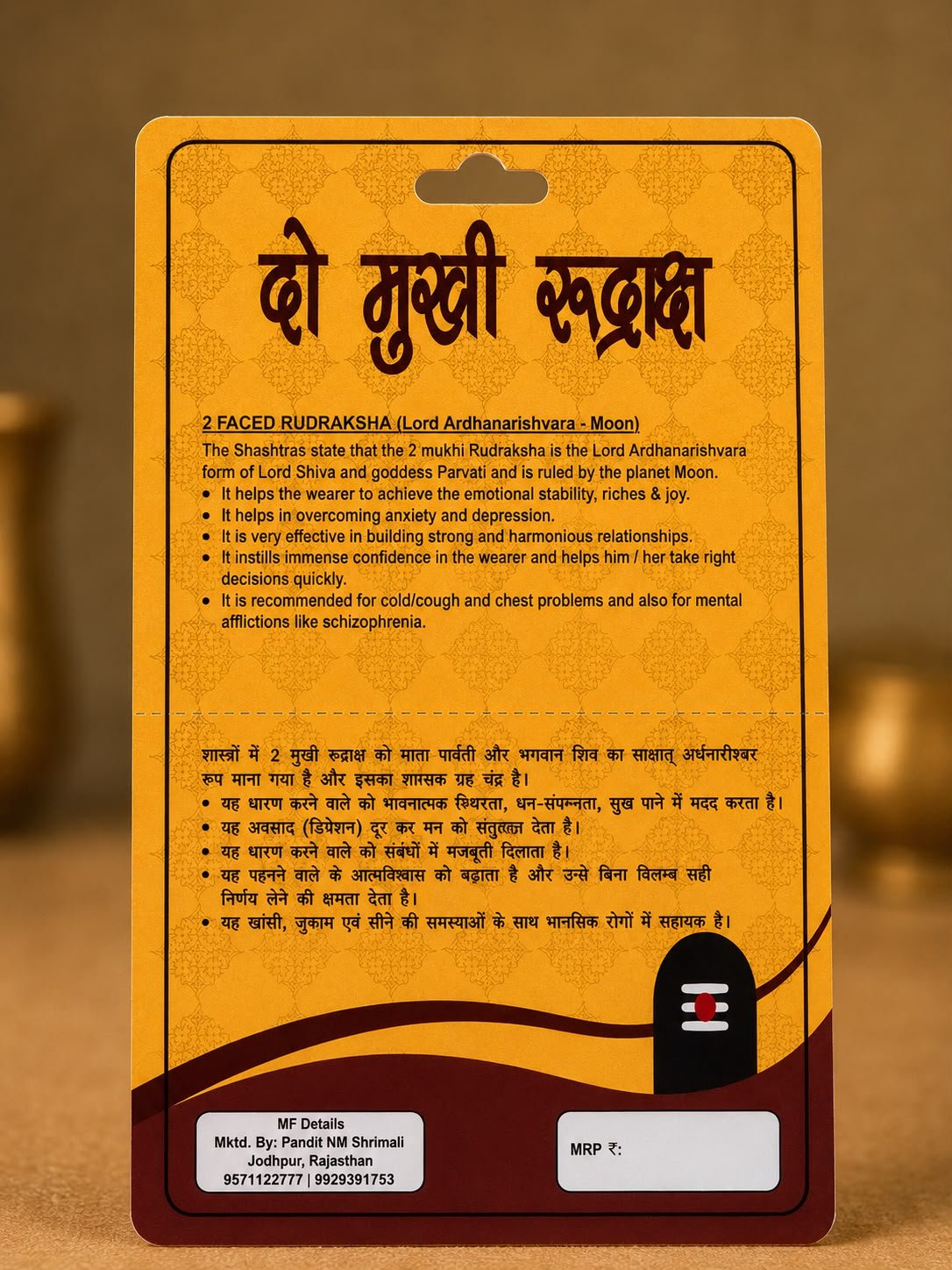 दो मुखी रुद्राक्ष (2 mukhi rudraksh) 