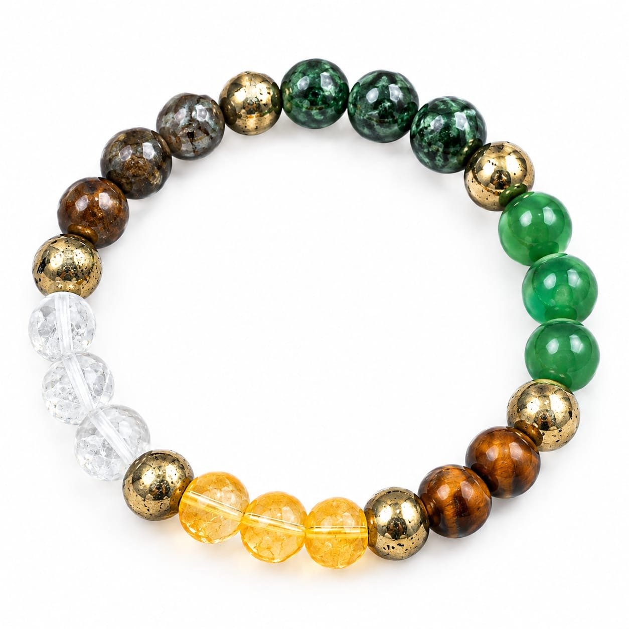 Multi-stone money magnet bracelet